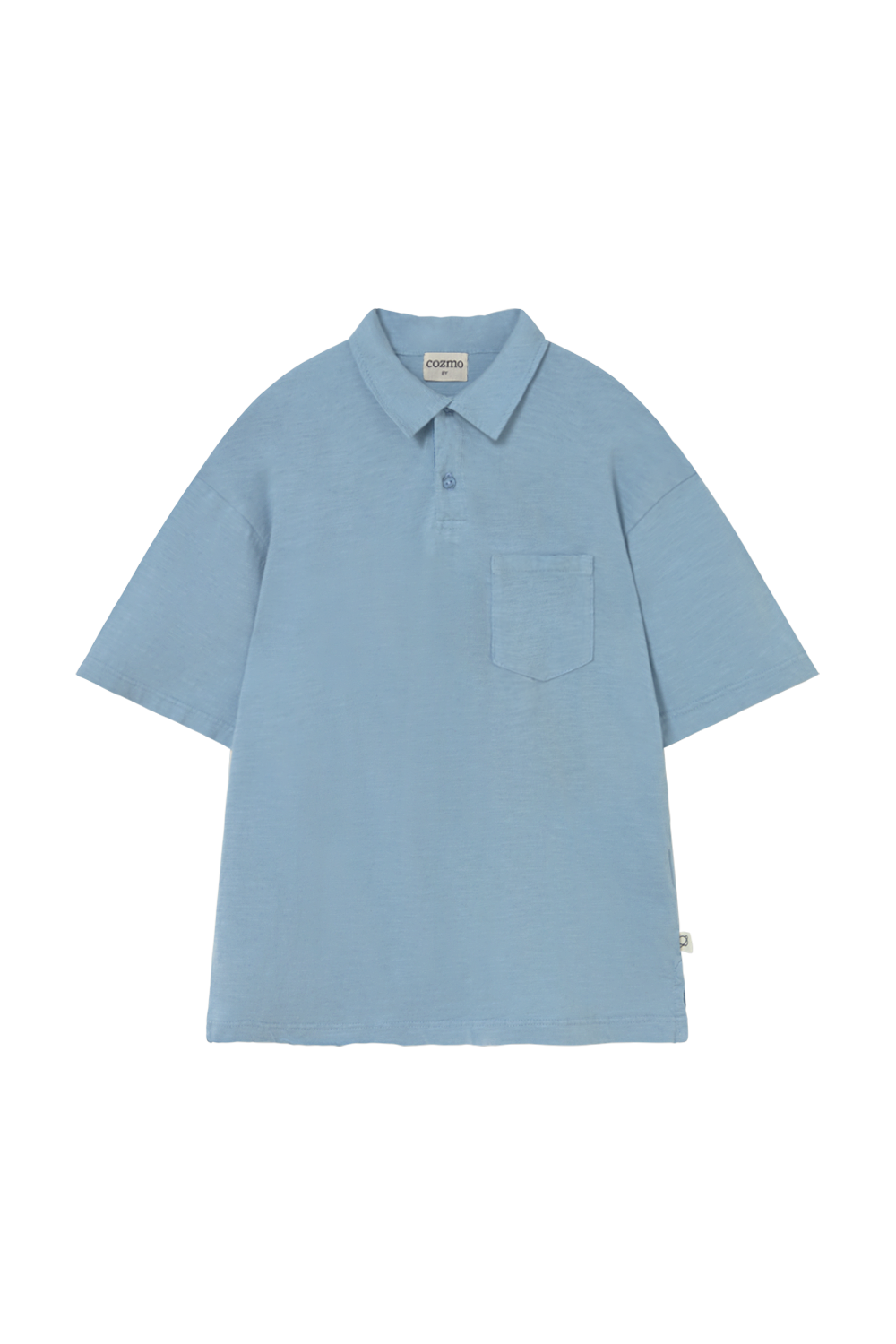 Cozmo Arnold Soft Slub Cotton Polo T-Shirt Blue