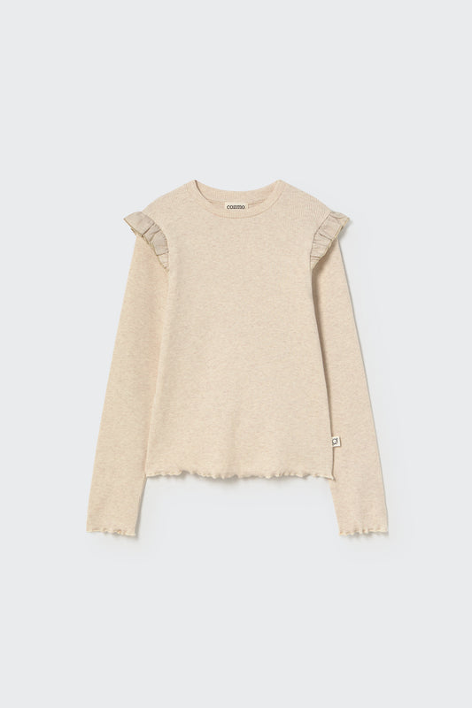 My Little Cozmo Soft Cotton Rib Sweater Stone