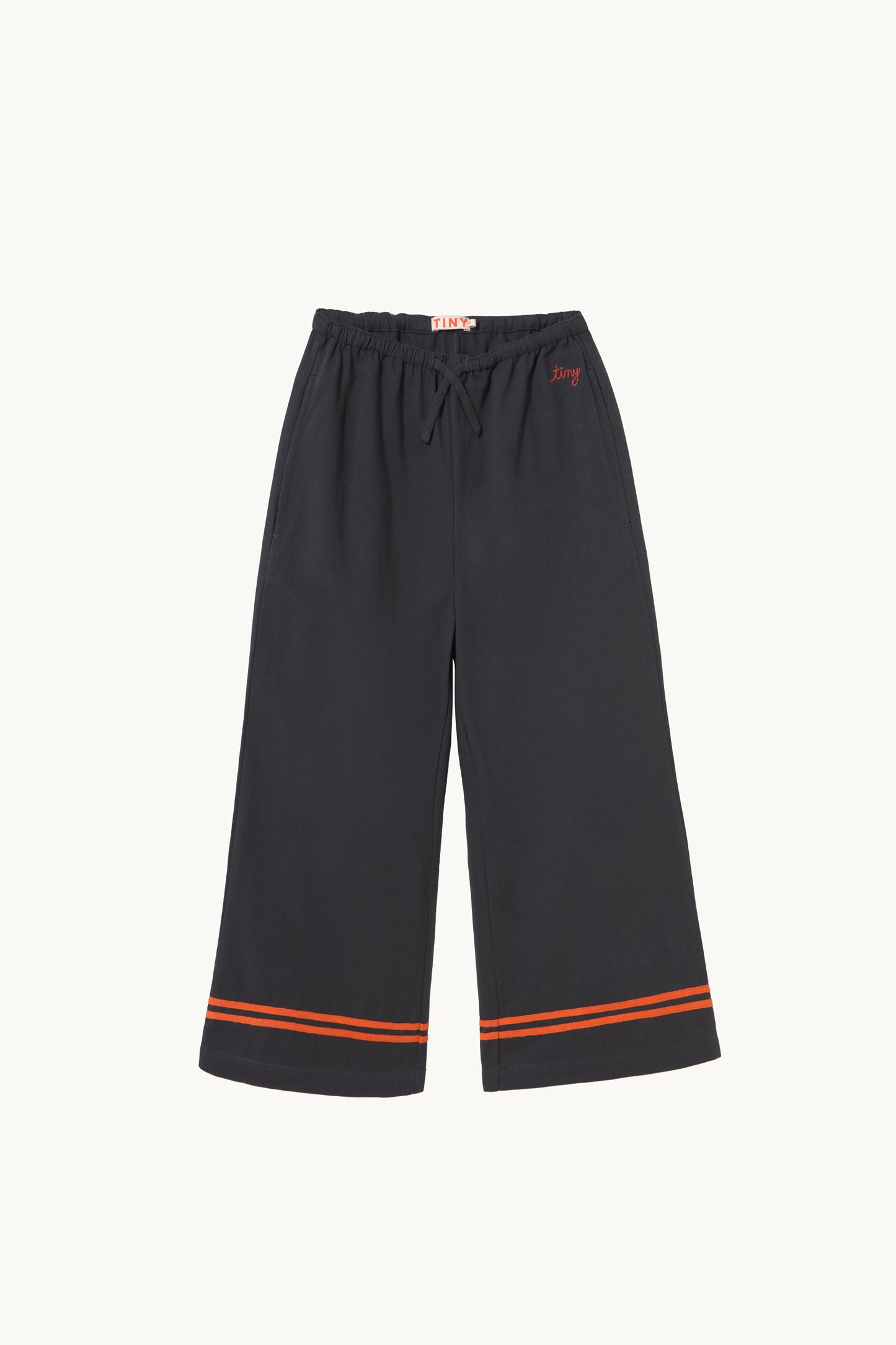 Tiny Cottons Red Stripes Woven Pant Ink Blue