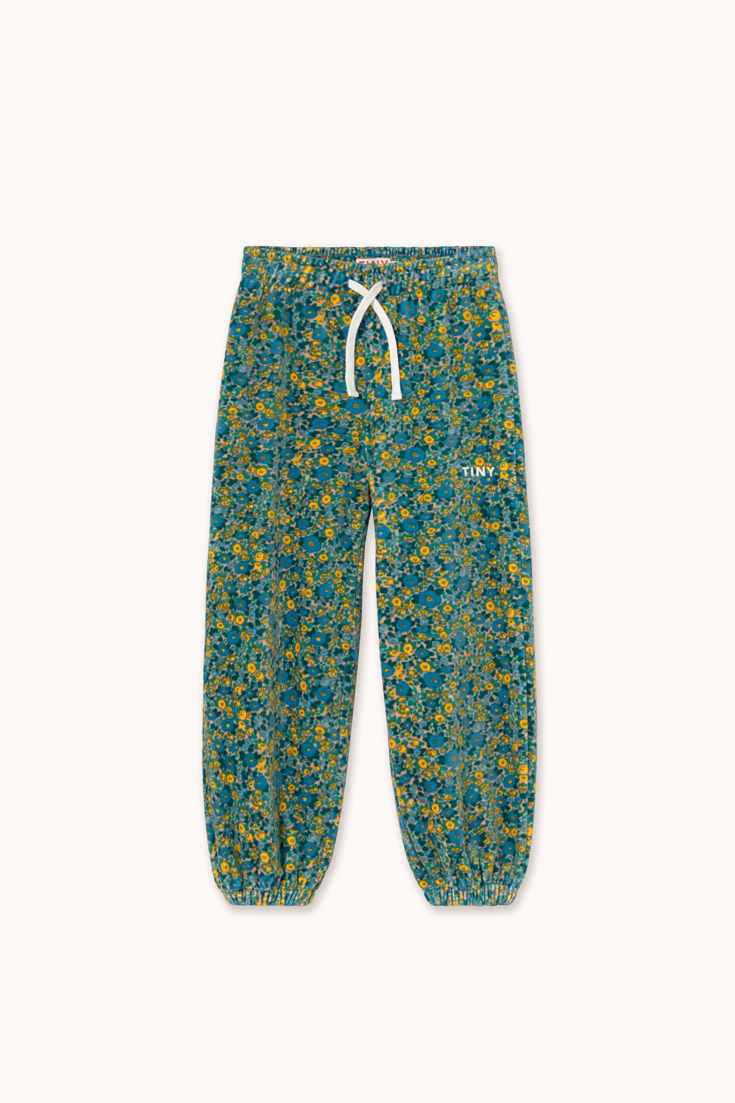 Tiny Cottons Flower Pattern Sweatpants Dark Nude