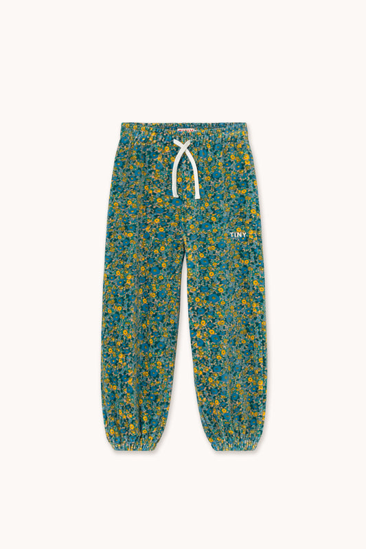 Tiny Cottons Flower Pattern Sweatpants Dark Nude