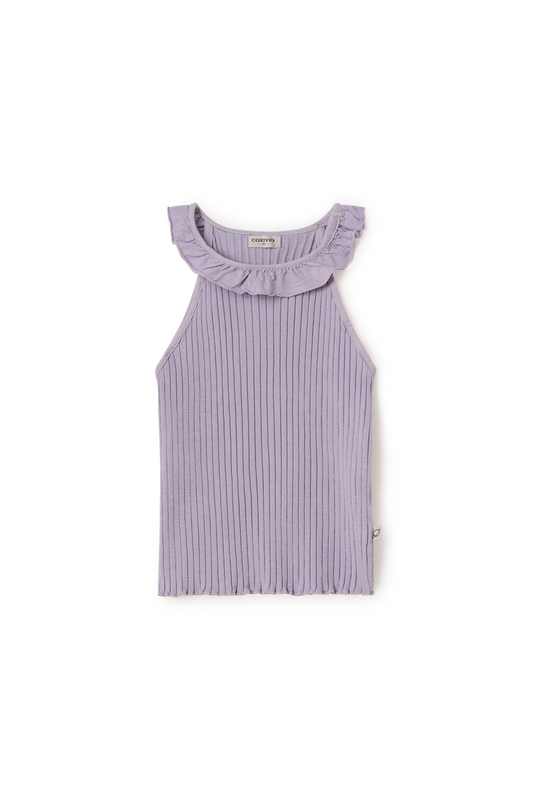 Cozmo Azure Soft Rib Cotton T-Shirt Lavender