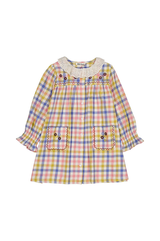 Hello Simone Agatha Dress Check Sixties