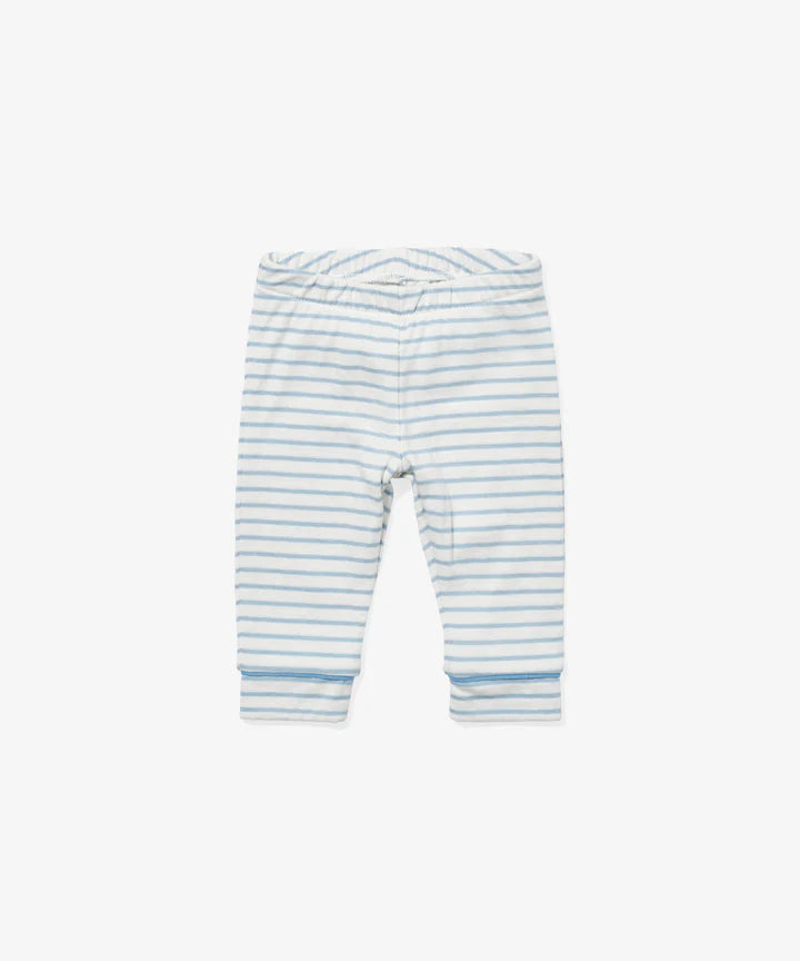 Oso & Me Andy Baby Legging Dusty Blue Mini Stripe