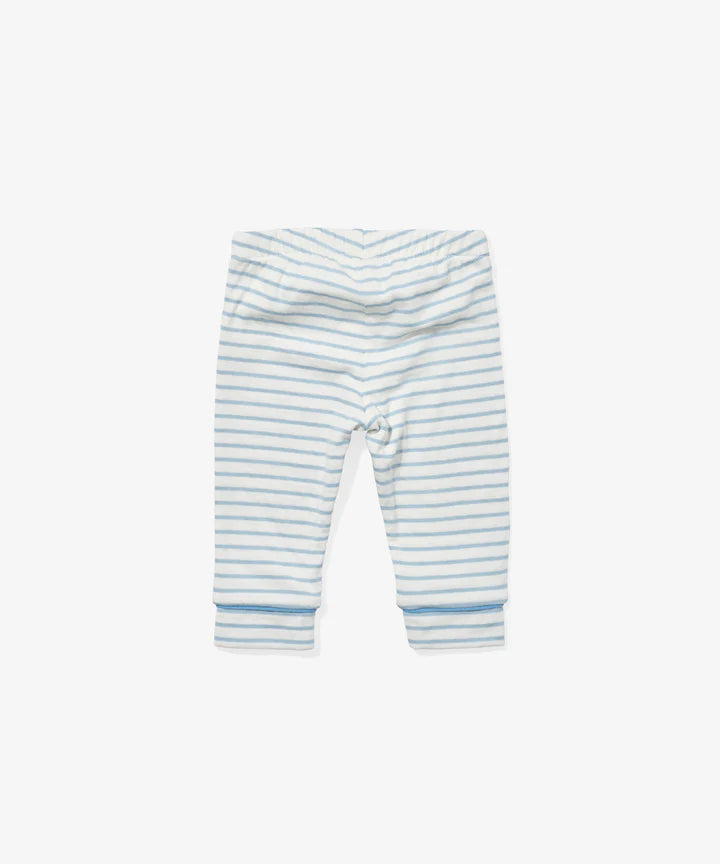 Oso & Me Andy Baby Legging Dusty Blue Mini Stripe