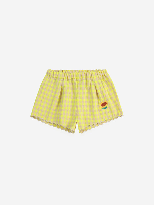 Bobo Choses - Vichy Ruffle Woven Shorts