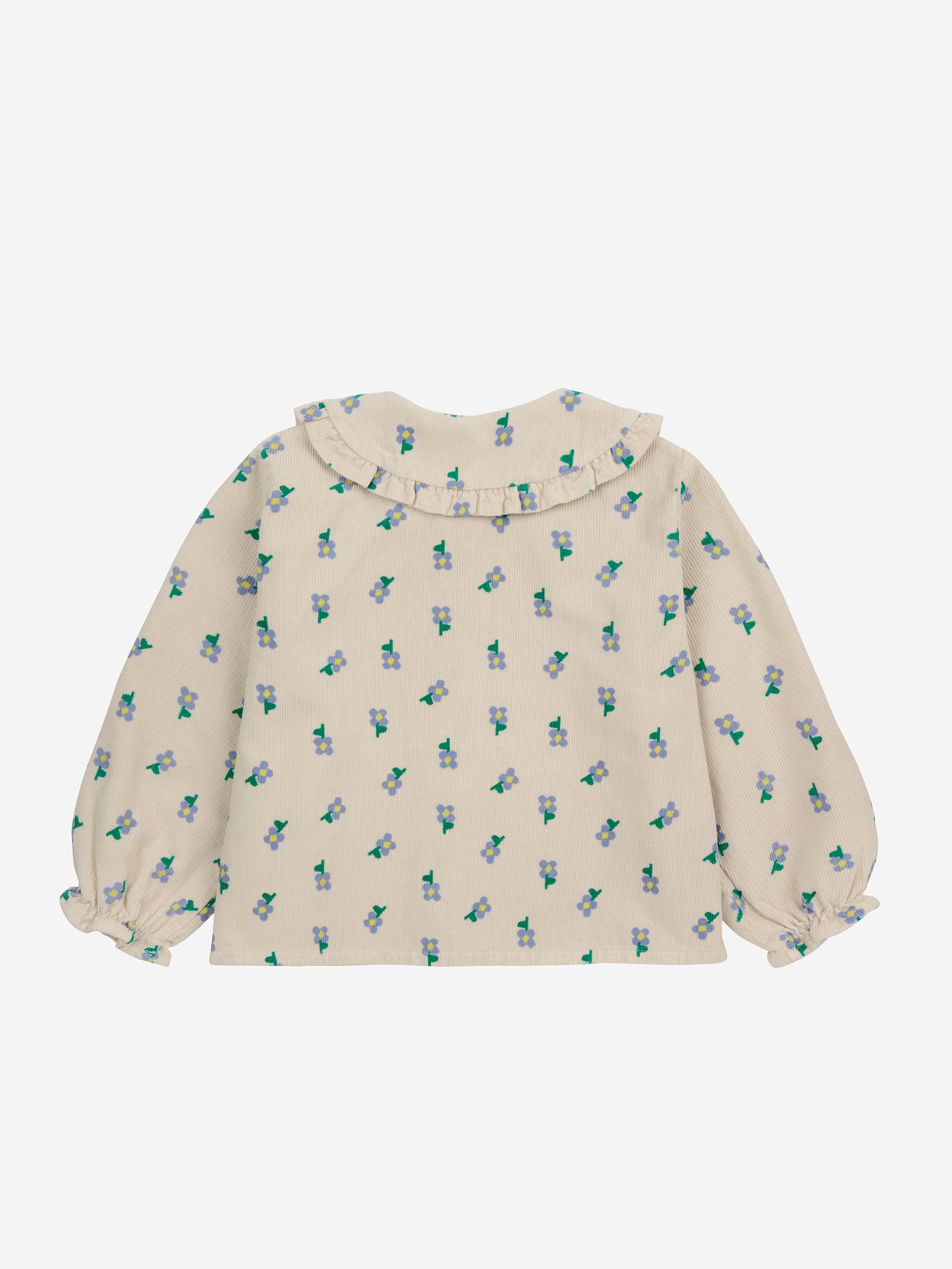 Bobo Choses Baby Pansy Flower All Over Blouse Offwhite