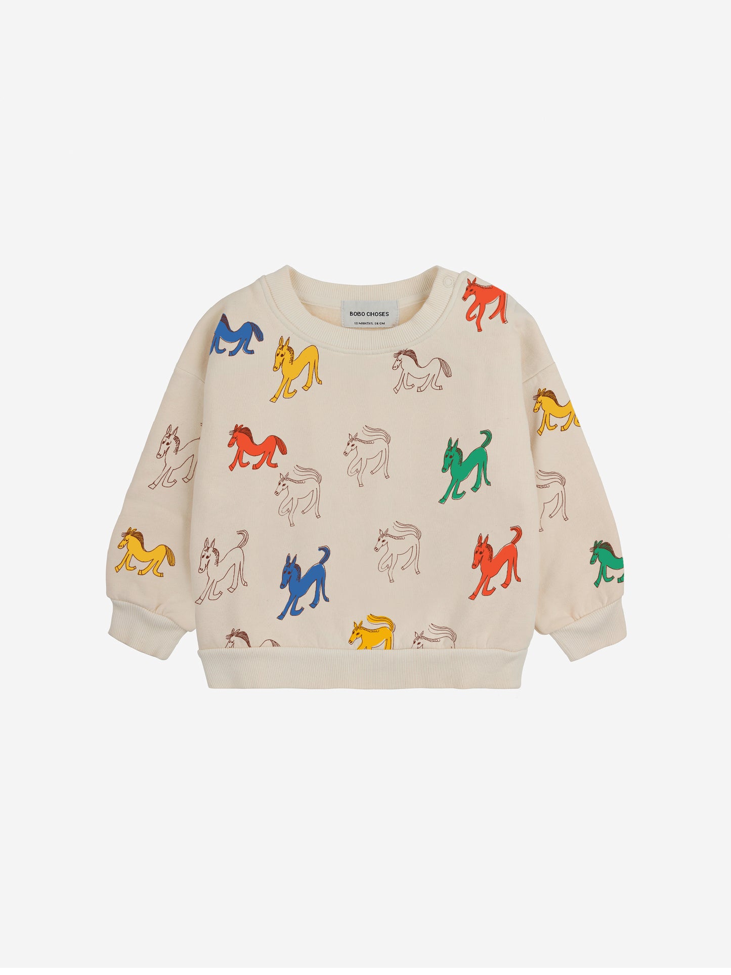 Bobo Choses Baby Wonder Horse All Over Sweatshirt Offwhite