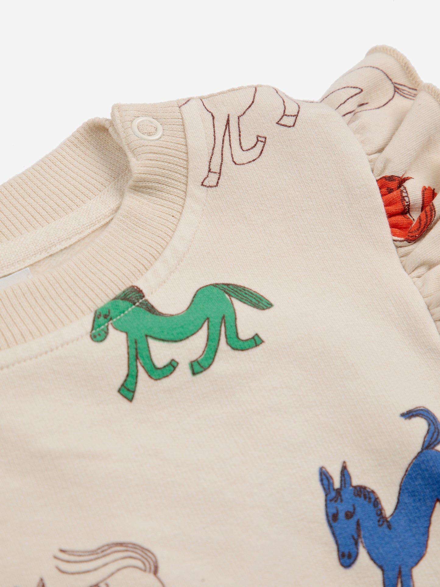 Bobo Choses Baby Wonder Horse All Over Sweatshirt Offwhite