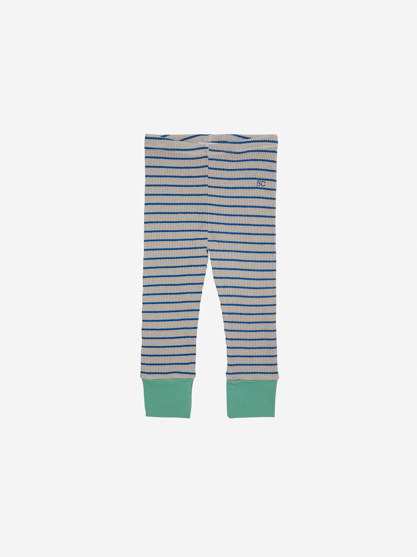 Bobo Choses Baby Stripes Waffle Leggings Blue