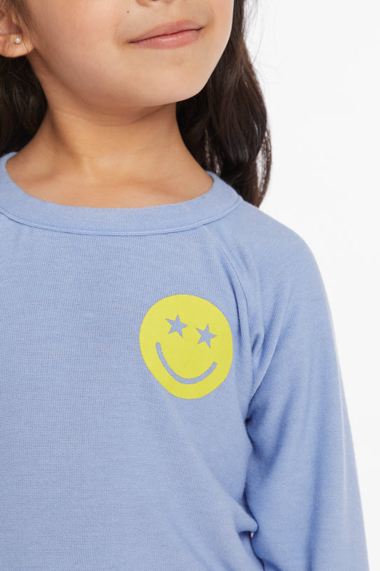 Chaser Star Smiley Long Sleeve Pullover