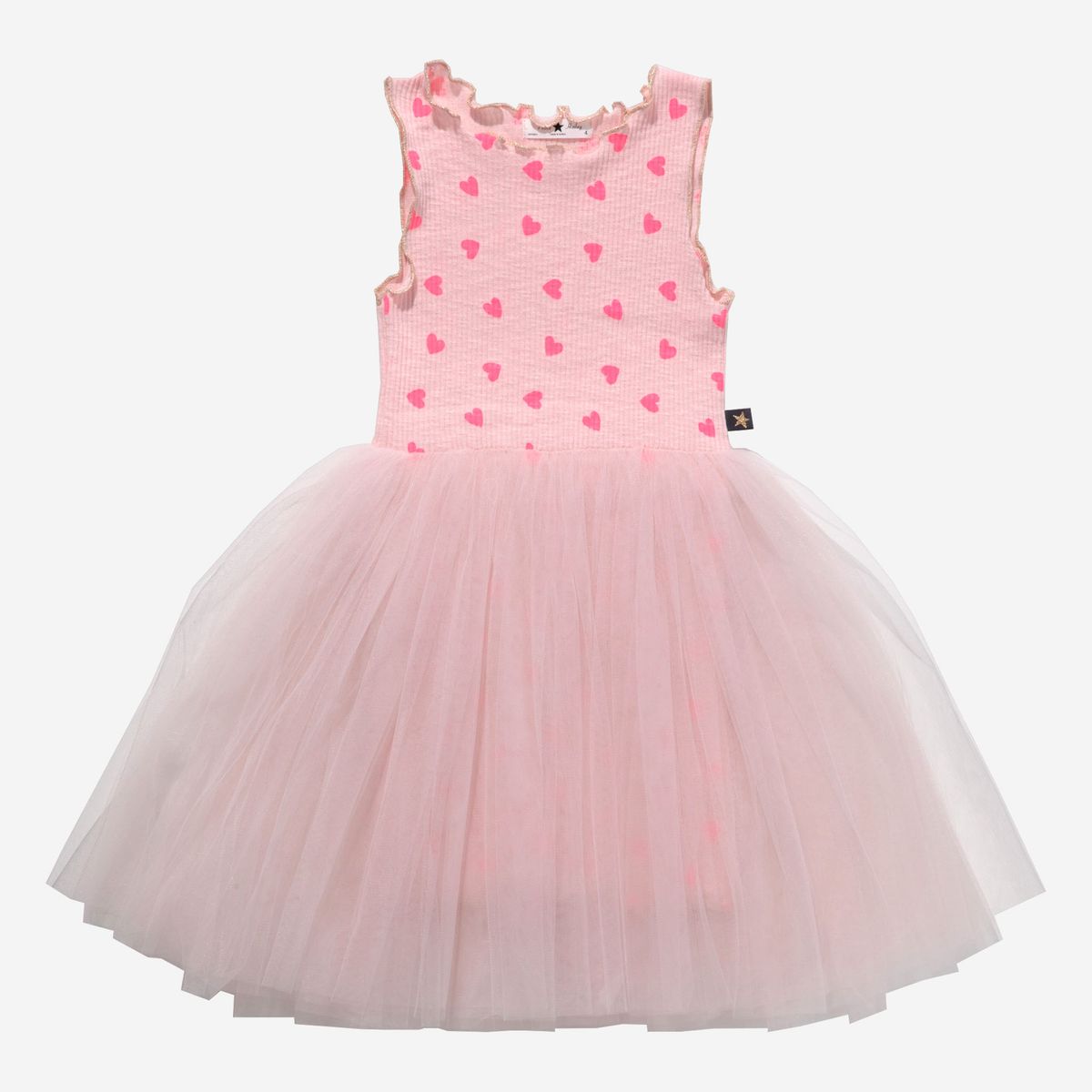 Petite Hailey Pink Heart Tutu Dress