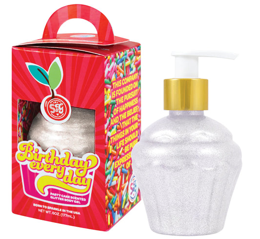Sunshine and Glitter Birthday Everyday Party Cake Scented Holo-iridescent Glitter Body Gel