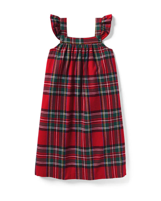 Petite Plume Girls Brushed Twill Clara Nightgown in Imperial Tartan