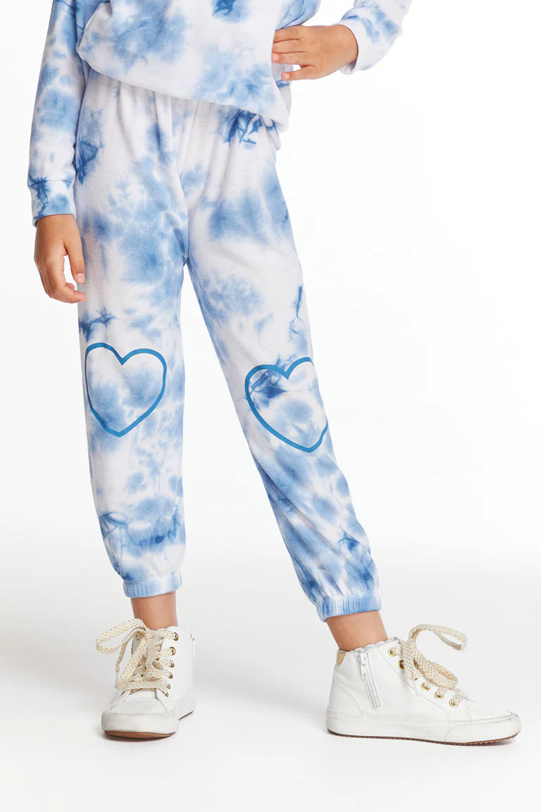 Chaser Denim Tie Dye Heart Cozy Knit Sweatpant