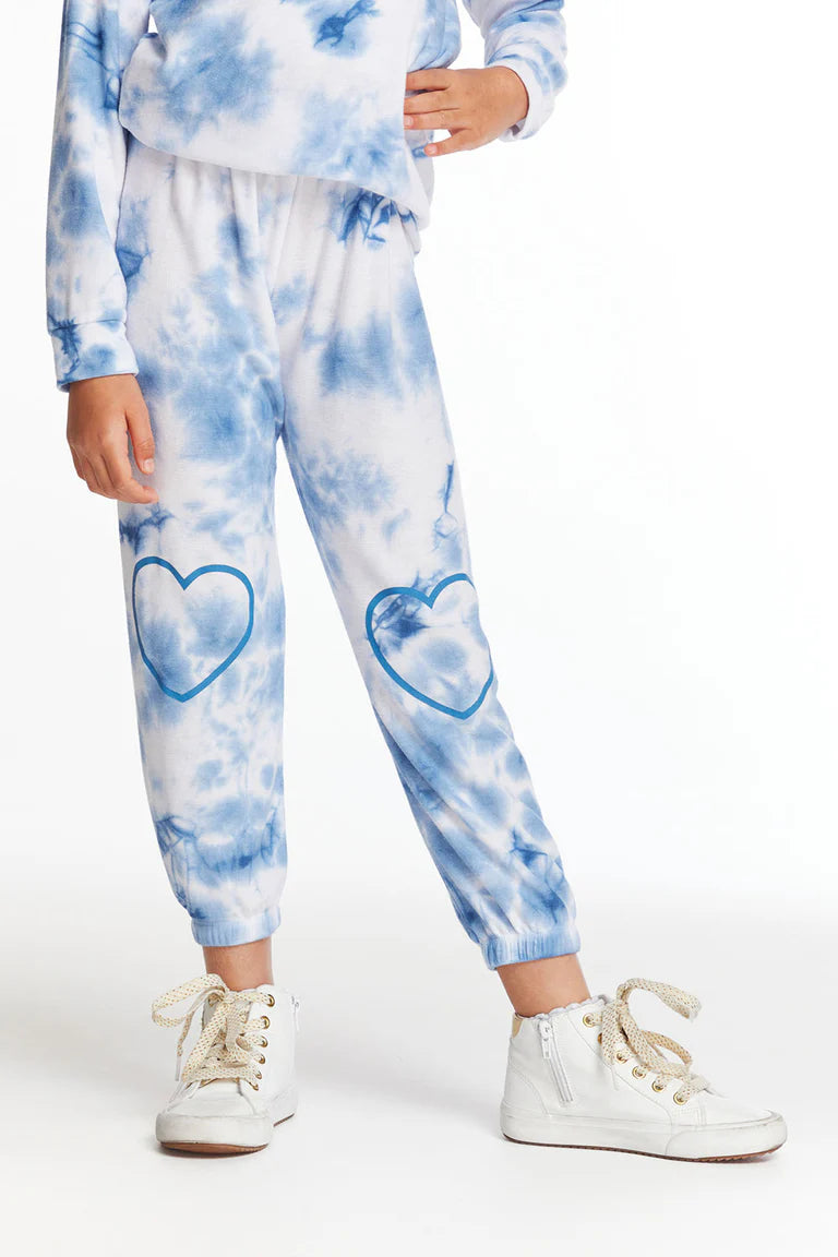 Chaser Denim Tie Dye Heart Cozy Knit Sweatpant