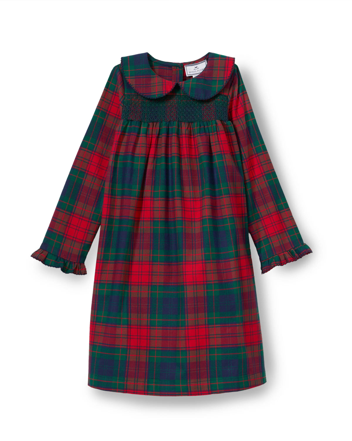 Petite Plume - Girl's Brushed Twill Eloise Nightgown in St. James Tartan