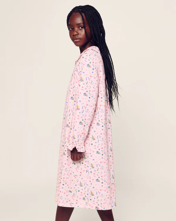 Petite Plume Girl's Twill Scarlett Nightgown in Vintage Sweets