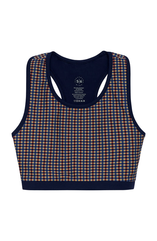 Courtside Kids Gingham Crop Top