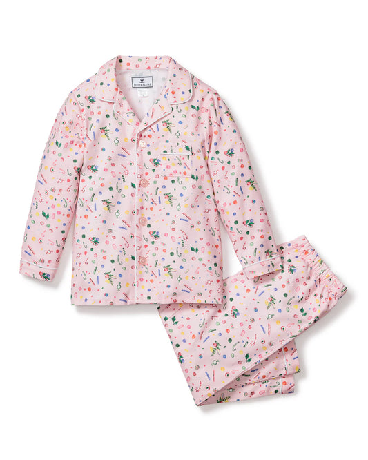 Petite Plume Kid's Twill Pajama Set in Vintage Sweets