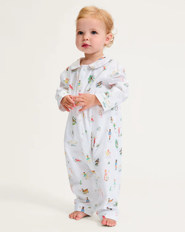 Petite Plume Baby's Twill Cambridge Romper in 12 Days of Christmas