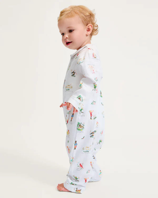 Petite Plume Baby's Twill Cambridge Romper in 12 Days of Christmas