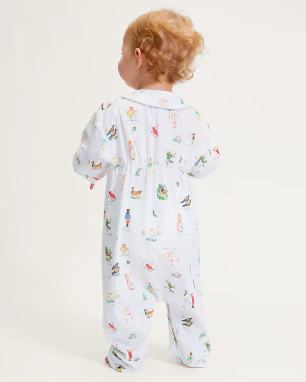 Petite Plume Baby's Twill Cambridge Romper in 12 Days of Christmas