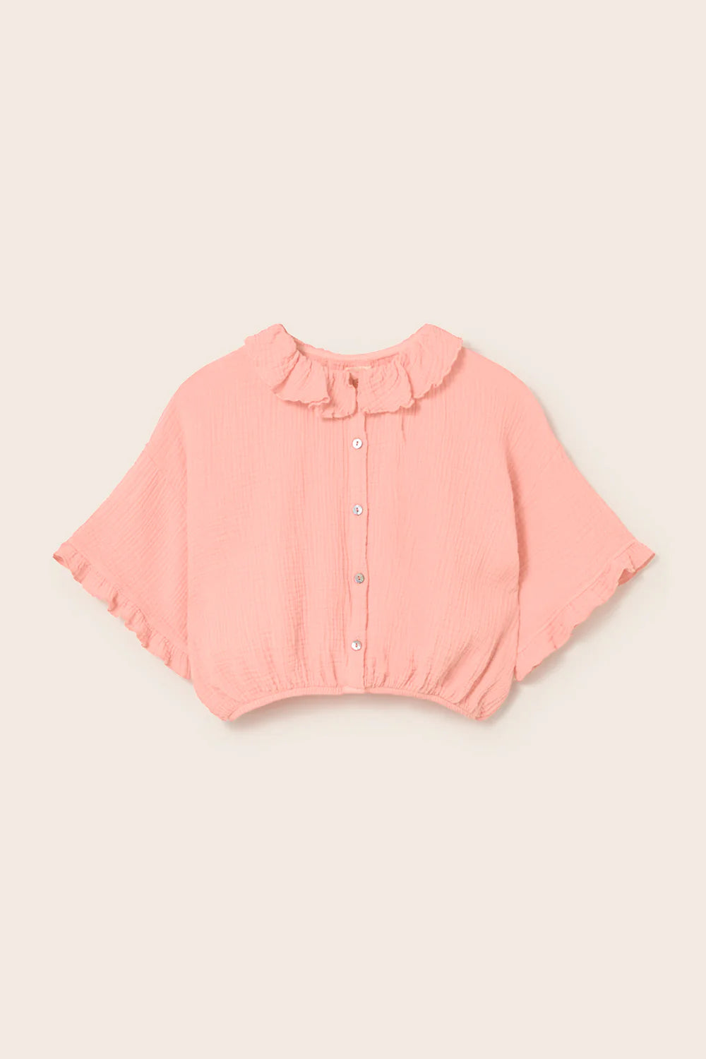 Cozmo Zinnia Soft Gauze Cotton Blouse Cloud Pink