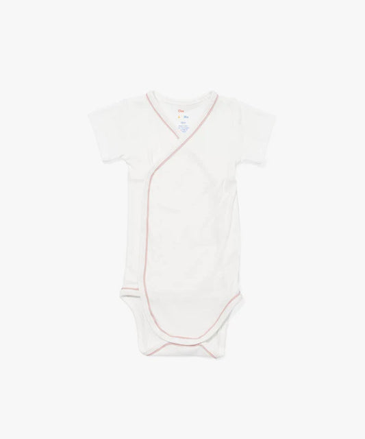 Oso & Me Crossbody Short Sleeve One-Piece in Pink Piping