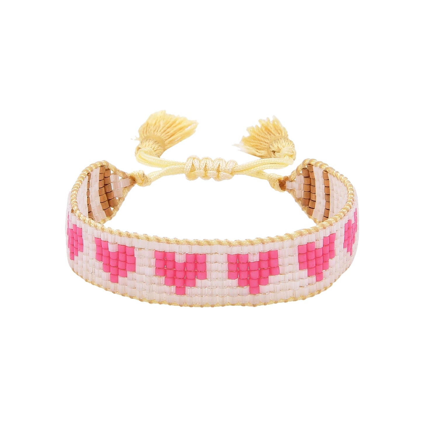 HART Kids' Pink Hearts Beaded Bracelet