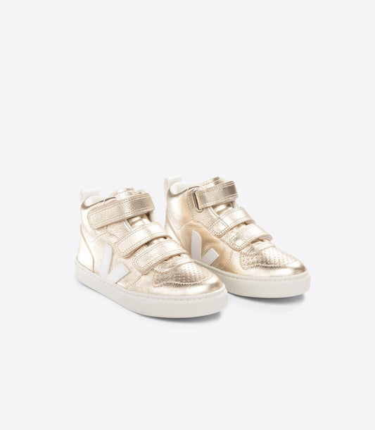 Veja V-10 Mid Leather Platine White