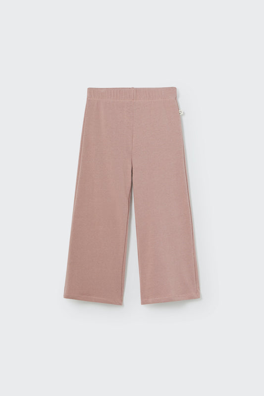 My Litle Cozmo Soft Brushed Knit Wide Pants Silver Pink