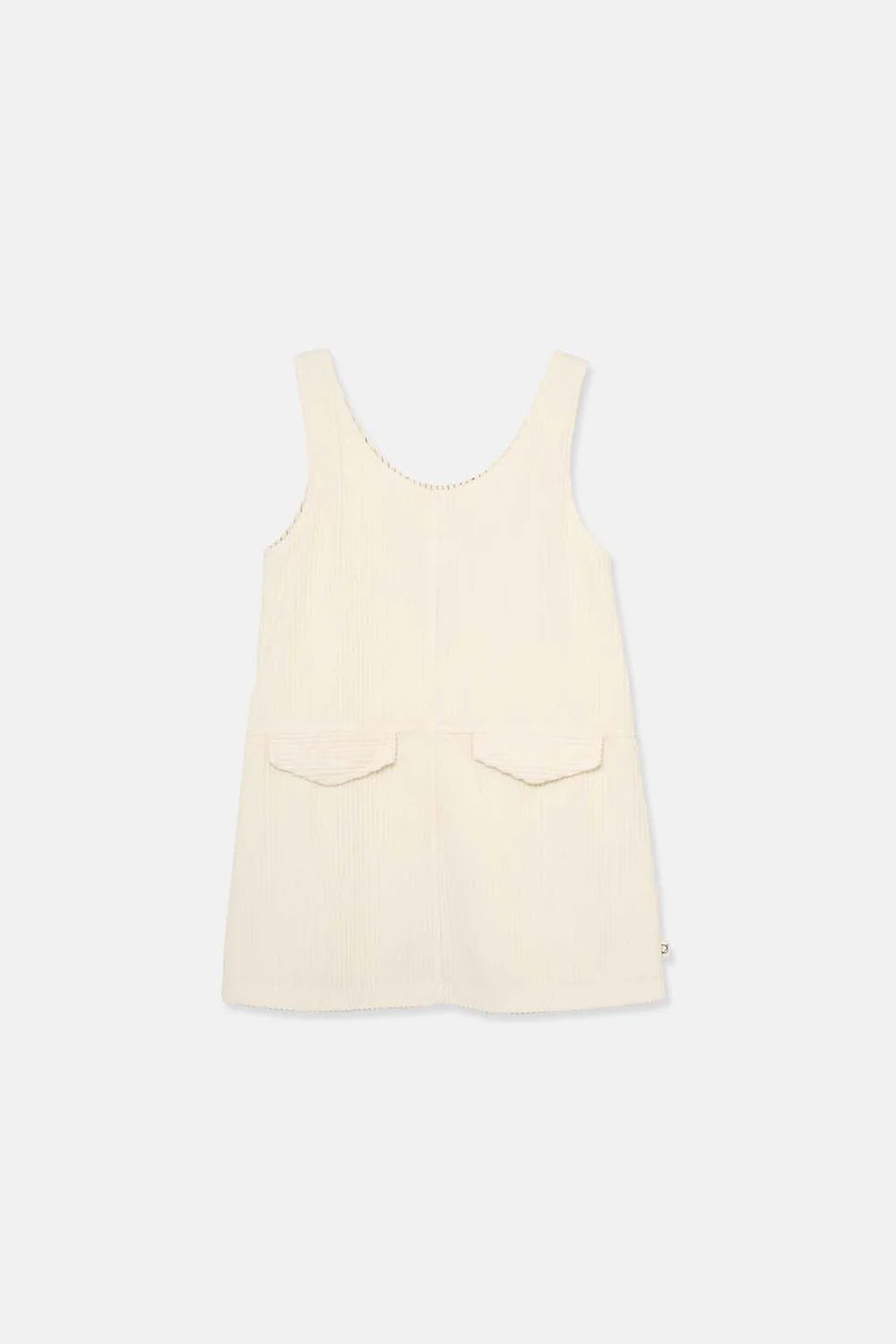 My Little Cozmo Organic Corduroy Dress Ivory