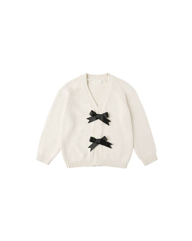 Rylee + Cru Bow Cardigan Natural