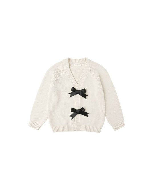 Rylee + Cru Bow Cardigan Natural