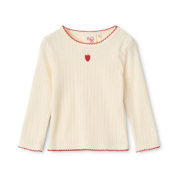 Floss Flora Pointelle Blouse Gentle Cream