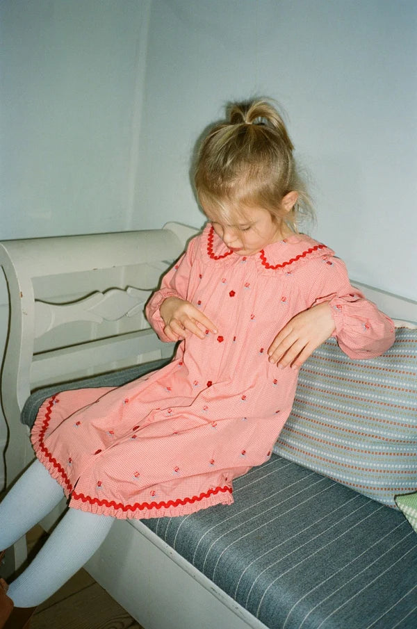 Floss Sonja Dress Pink Rose Gingham