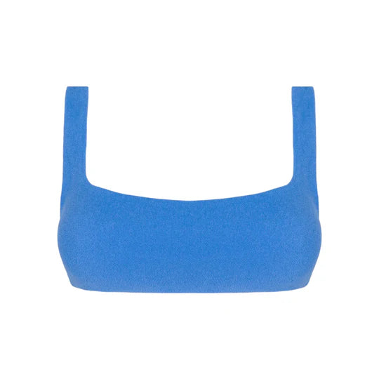 Minnow Women’s Deep Sea Blue Terry Square Neck Bikini Top