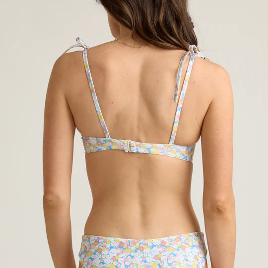 Minnow Women’s Jasmine Blossom Cup Bikini Top With Tie Straps
