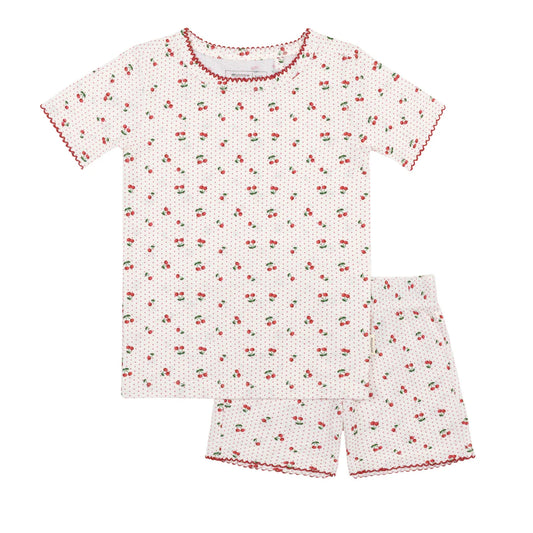 Minnow Girls Cherry Shorts PJ Set