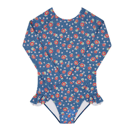 minnow girls chatham floral rashguard one piece