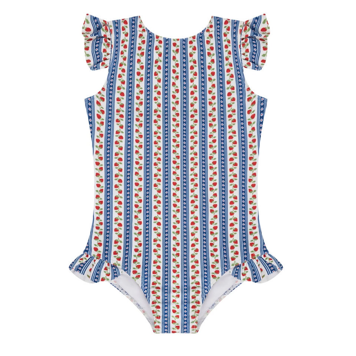 minnow girls strawberry patch ruffle cap sleeve one piece