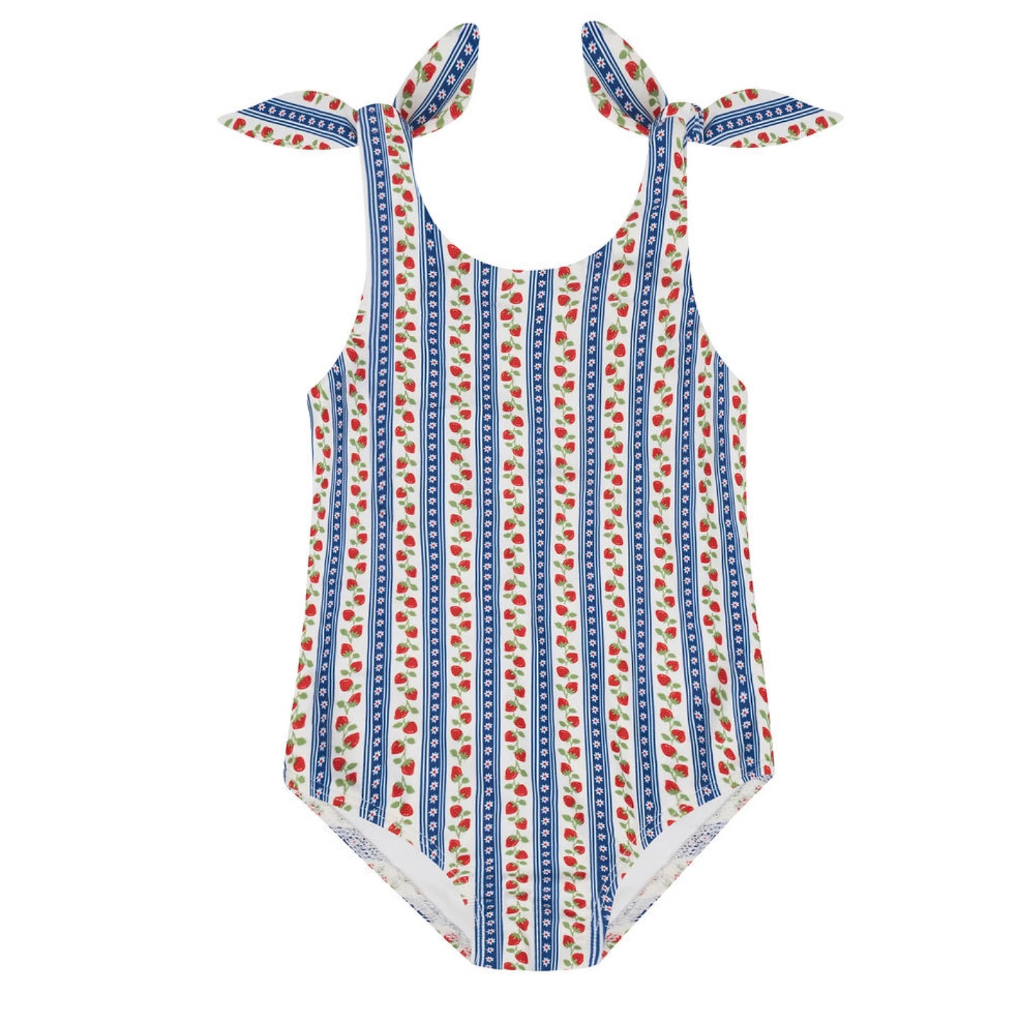 minnow girls strawberry patch tie knot one piece