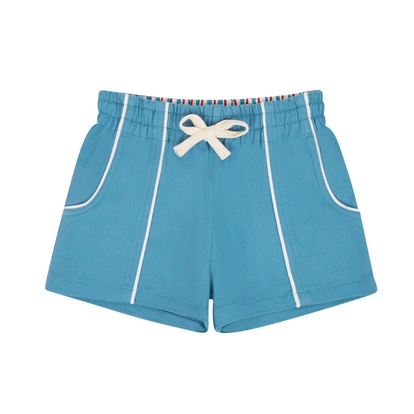 minnow boys cerulean blue ultra-soft twill shorts