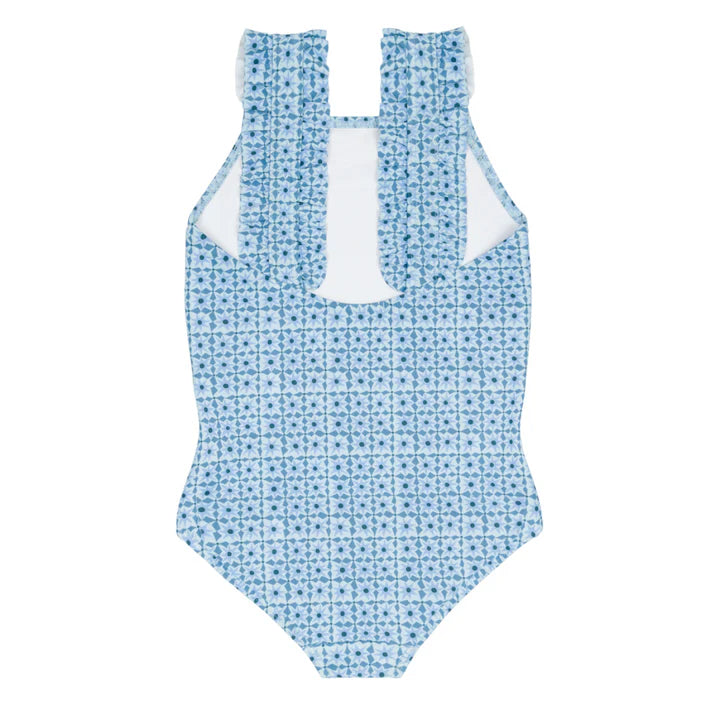 Minnow Girls Starburst Ruffle Strap One Piece