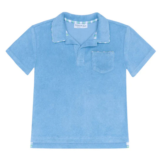 Minnow Boys Le Marin Blue French Terry Polo