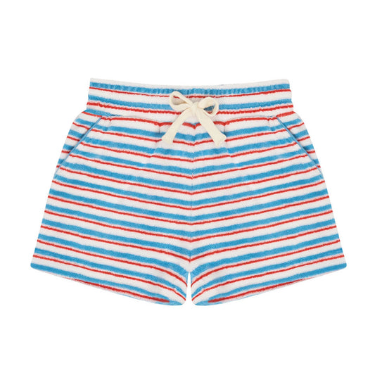 minnow boys jetty stripe french terry short