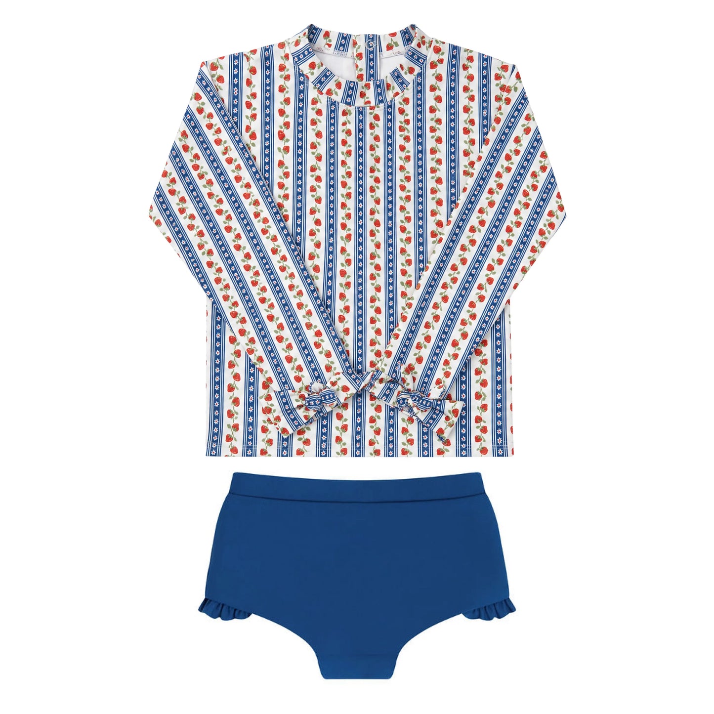 minnow girls strawberry patch rashguard set
