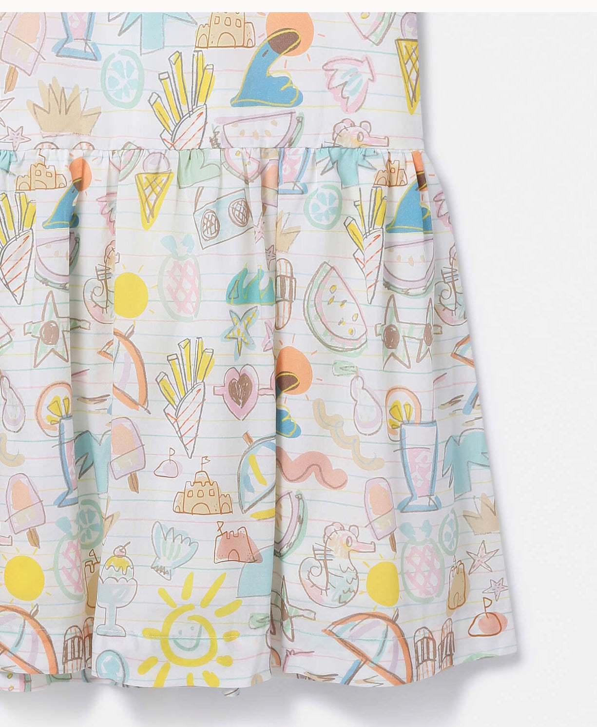 Stella McCartney Girl Short Sleeve Summer Doodles Dress