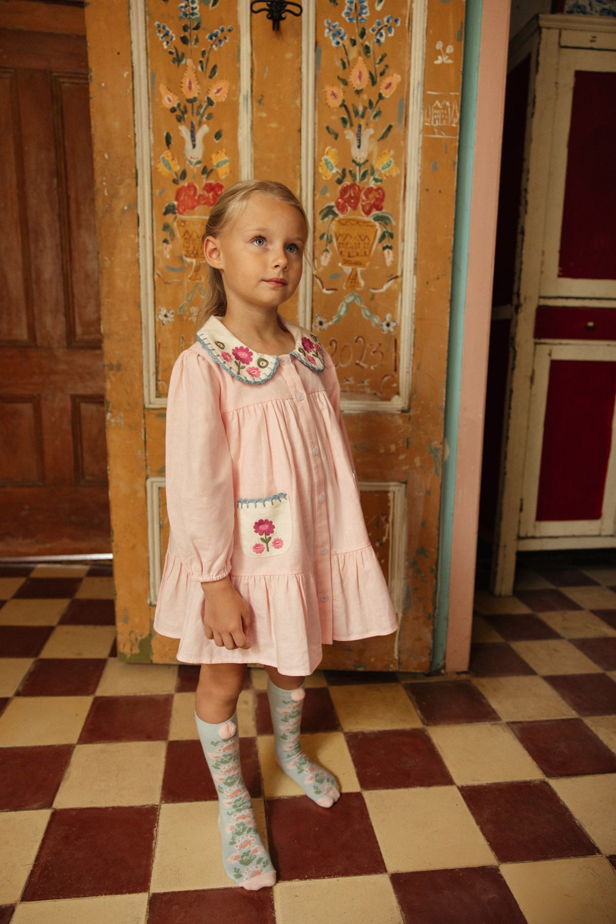 Louise Misha Ysee Dress in Blush